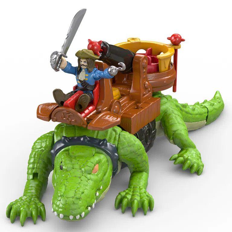 Imaginext Crocodilo e Capitão Gancho DHH63 Mattel - Bonecos